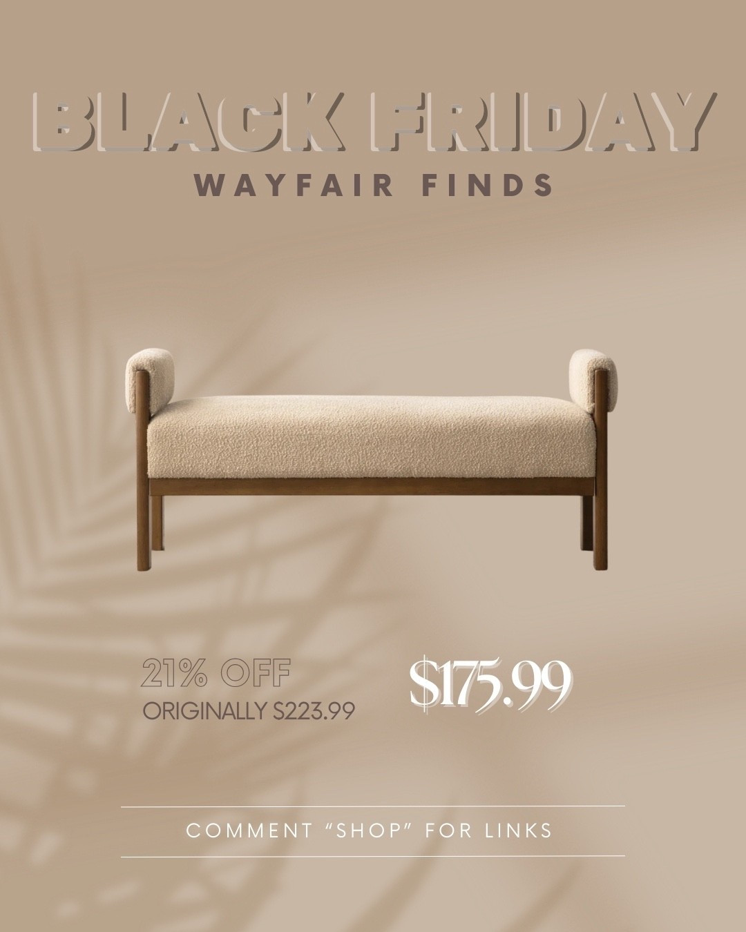 Among Wayfair’s many Black Friday deals, they have so many gorgeous benches with great discounts.

Links are commissionable meaning I earn a small commission for each purchase. 

#affiliate #blackfridaydeal #modernbench #blackfridayfurniture #homedecor #furniture 

#LTKCyberWeek #LTKHome