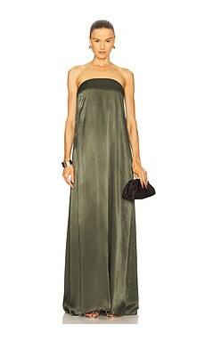Shona Joy La Lune Strapless Column Maxi Dress in Forest from Revolve.com | Revolve Clothing (Global)