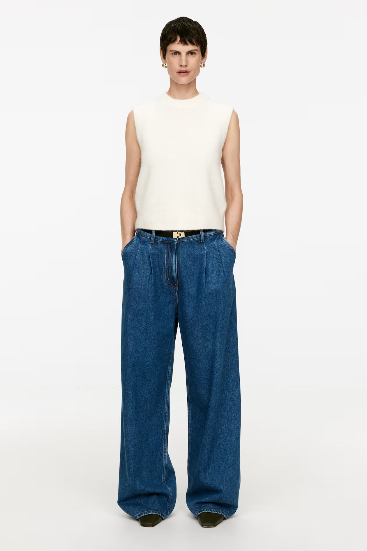 Wide Denim Trousers | H&M (UK, MY, IN, SG, PH, TW, HK)