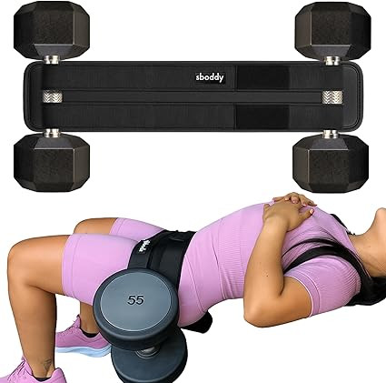 Hip Thrust Belt For Dumbbells Heavy, Kettlebells, Plates, Comfort Up to 400 LBS, Double Hook & Lo... | Amazon (US)