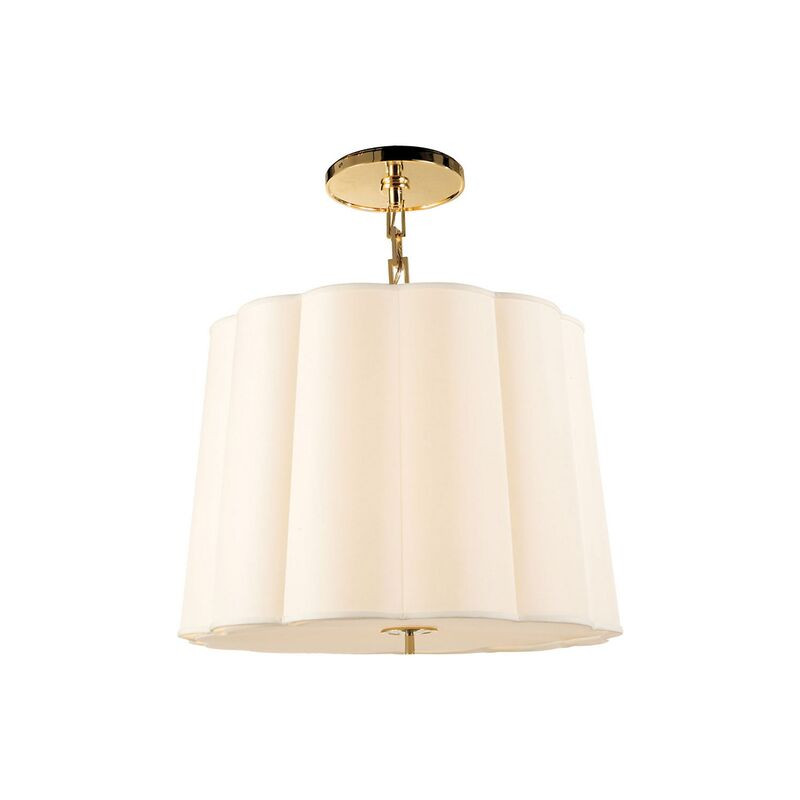 Simple Scallop Chandelier, Soft Brass | One Kings Lane