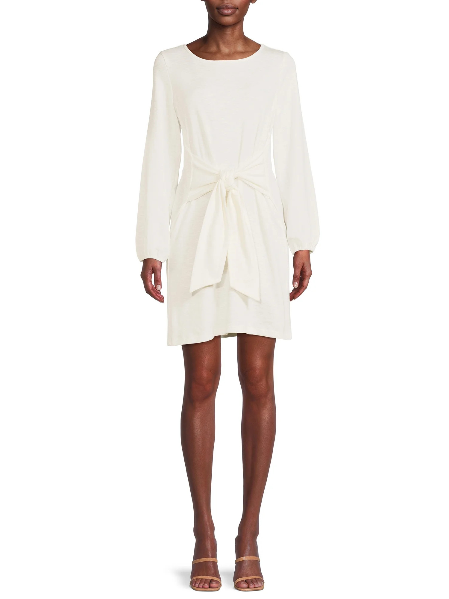 Nine.Eight Women’s Tie Waist Knit Cocktail Dress - Walmart.com | Walmart (US)