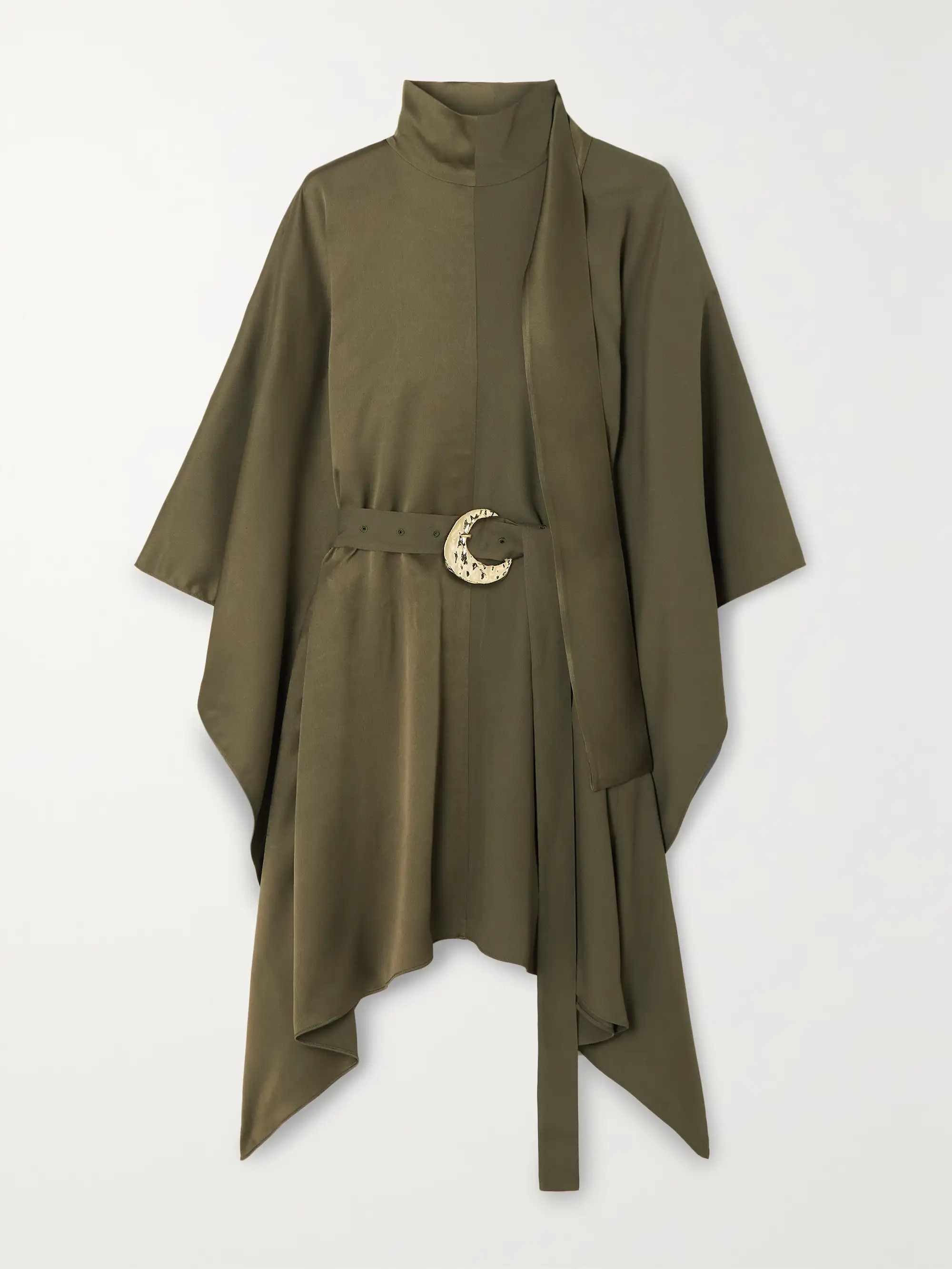 El Sol belted asymmetric crepe kaftan dress | NET-A-PORTER (UK & EU)