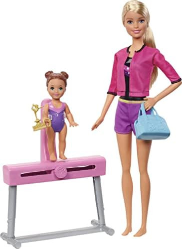 Barbie Ice-Skating Coach Dolls & Playset with Blonde Coach Barbie Doll, Brunette Small Doll and B... | Amazon (US)