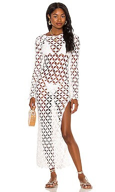 Tularosa Arella Midi Dress in White from Revolve.com | Revolve Clothing (Global)