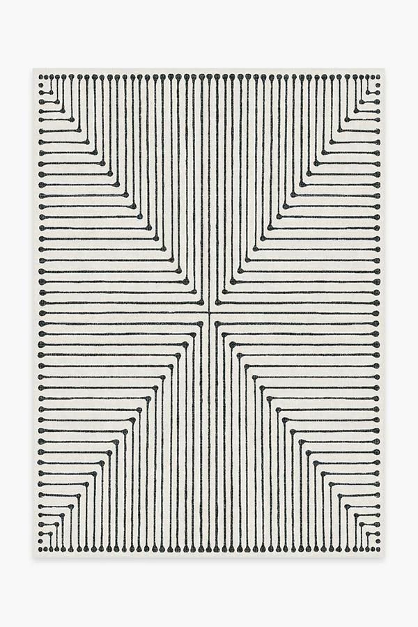 Jonathan Adler Inkdrop Black & Ivory Rug | Ruggable