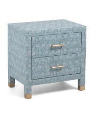 Kochi Denim Printed Nighstand Table | TJ Maxx