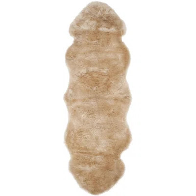 Pavlova Handmade Sheepskin Natural Beige Area Rug | Wayfair North America
