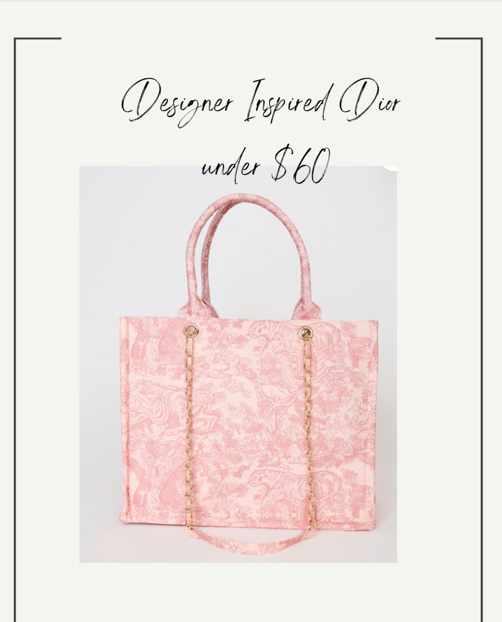 Dior inspired bag under $60

#LTKitbag #LTKtravel #LTKstyletip