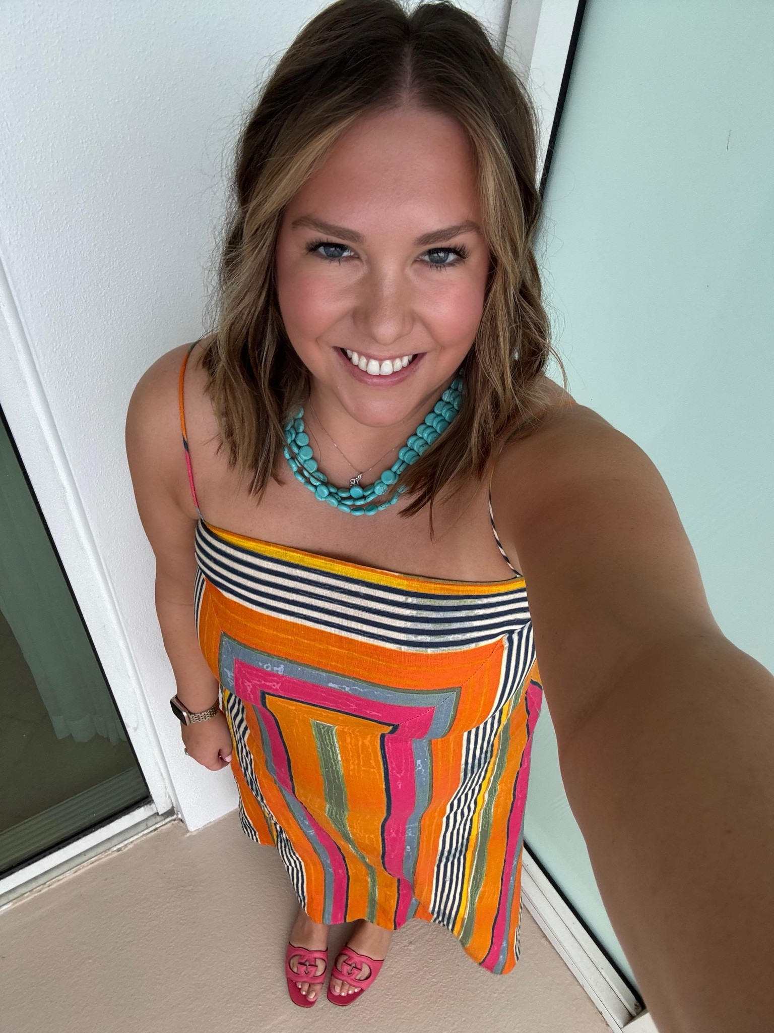Another night in Miami and we were surprised with a Flo Rida concert! What a fun night. Not what I would have worn to a club but it was perfect for our resort attire theme. These colors are so fun and linen was perfect. I love the extra pop of color my necklace added too  

#LTKMidsize #LTKShoeCrush #LTKTravel