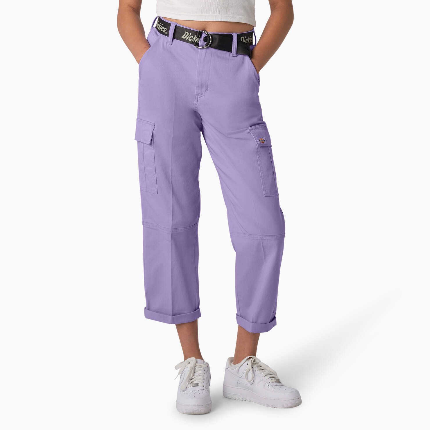 Women's Relaxed Fit Contrast Stitch Cropped Cargo Pants - Dickies US | Dickies