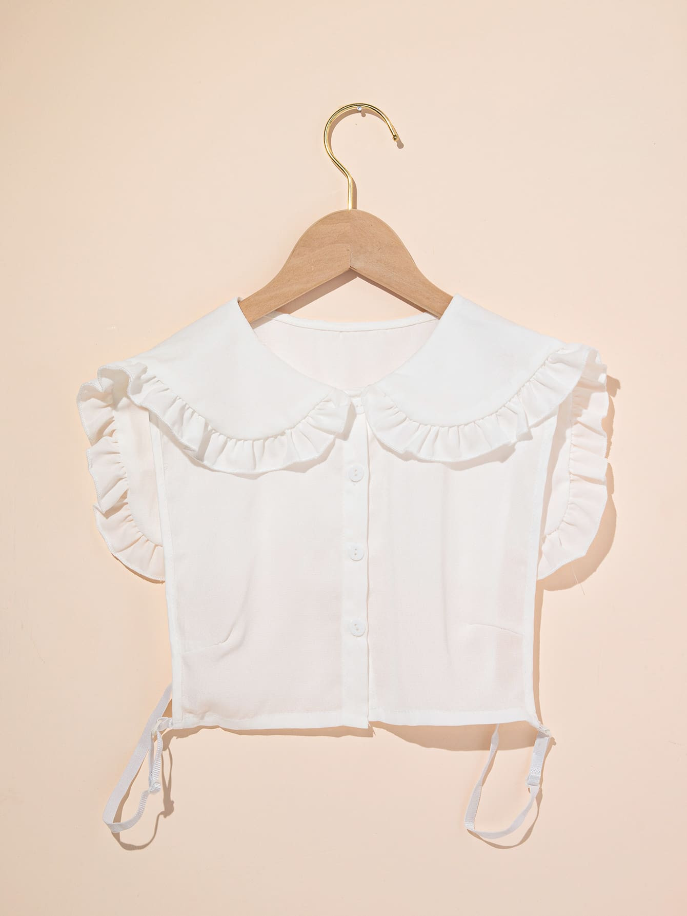1 Pièce Col Dickey Avec Bouton Et Garniture À Volants, Faux Col Pour La Vie Quotidienne | Mode ... | SHEIN