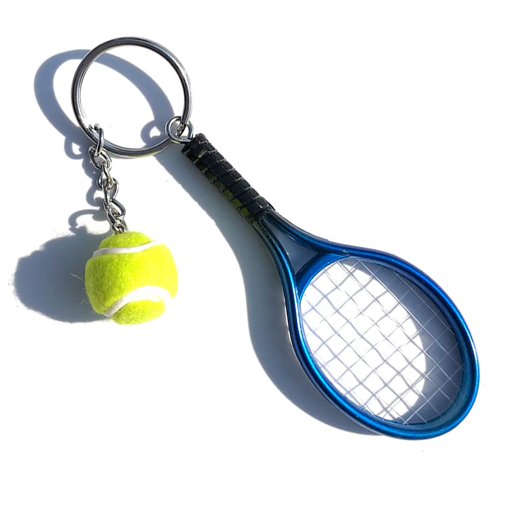 Color Mini Tennis Racket with Ball Keychain Key Ring | Amazon (US)
