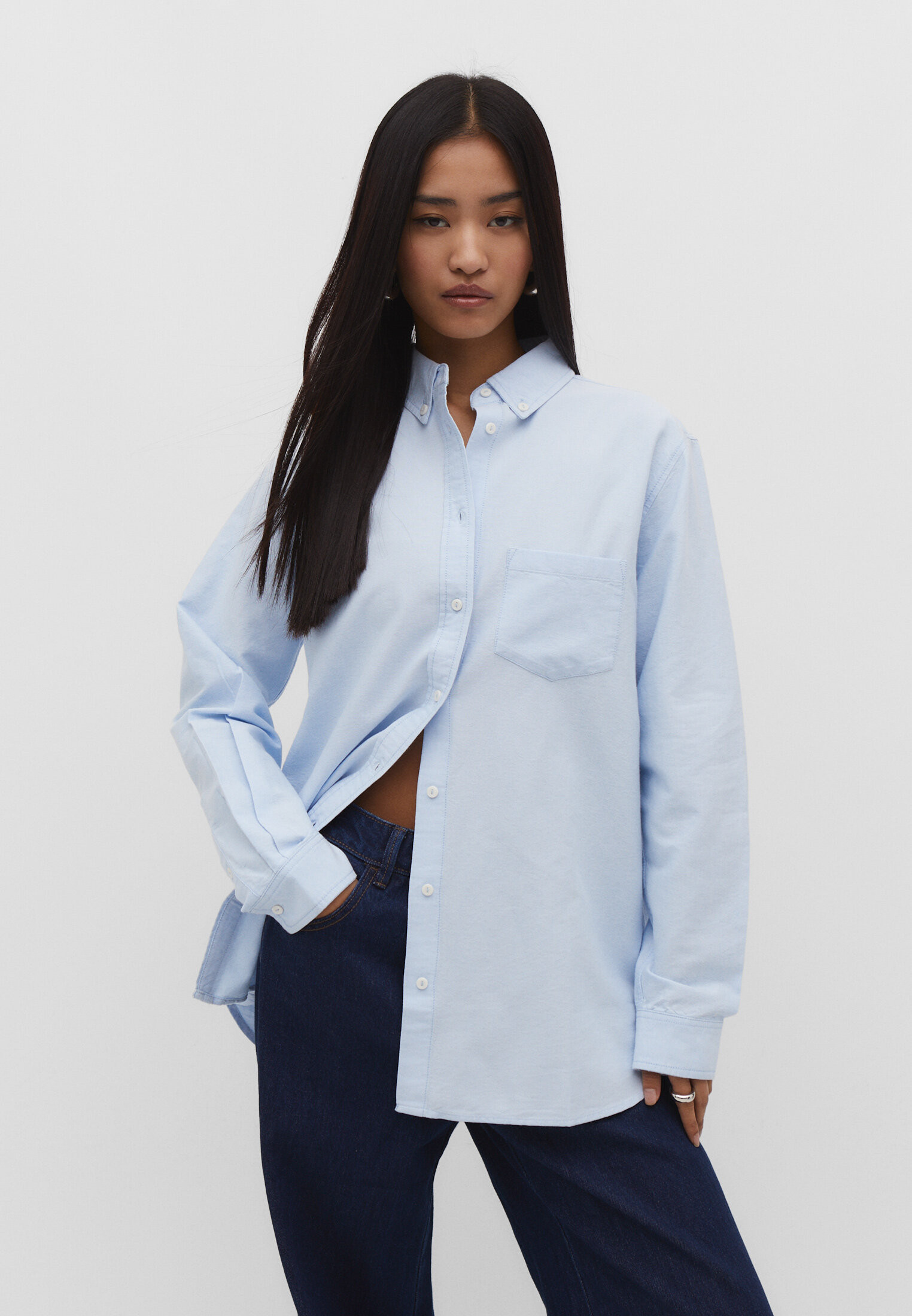 Cotton Oxford shirt - Women's fashion | Stradivarius United Kingdom | Stradivarius (UK)