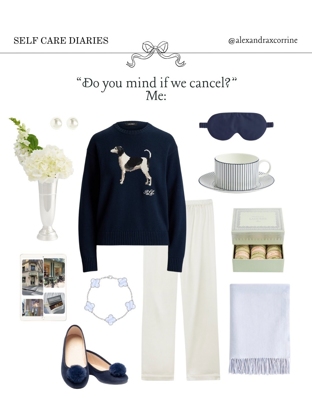 Do you mind if we cancel? Me: ☕️🤍🕯️🩰☁️

#cozyweekend #weekendplans #cozyathome #moodboardaesthetic #pinterestinspo 

[ cozy weekend aesthetic, weekend plans, homebody vibes, self care day at home, Saturday at home, Ralph Lauren, soft girl fall aesthetic, luxury aesthetic, Pinterest mood board aesthetic ]

#LTKBeauty #LTKStyleTip