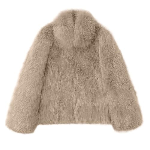 Fur Coats for Women Womens Fur Coat 2024 Winter Long Sleeve Shaggy Outerwear Trendy Open Front Short Jackets Warm Cropped Furry Coats | Amazon (US)