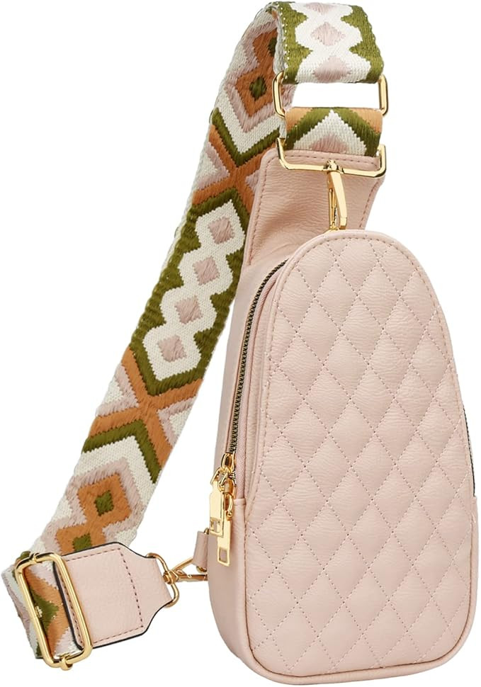 KKXIU Fashion Small Sling Bag for Women Leather Fanny Packs Chest Crossbody Cell Phone Bag... | Amazon (US)