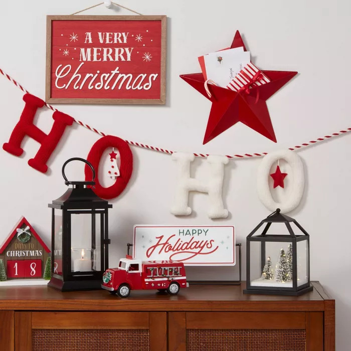 6ft Ho Ho Ho Oversized Christmas Garland Red/White - Wondershop™ | Target