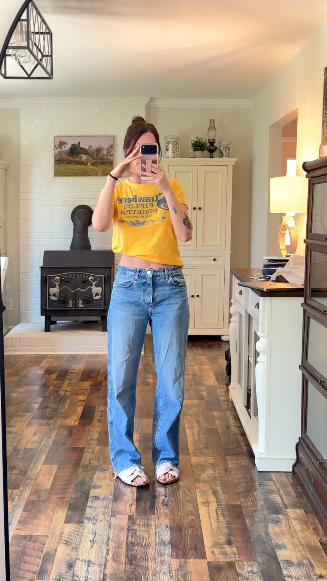 Wearing small top and 27” @Reformation jeans 

#LTKootd #LTKgrwm