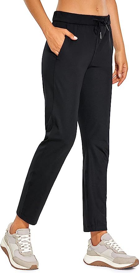 CRZ YOGA Womens 4-Way Stretch Travel Casual 7/8 Ankle Pants 27.5" Sweatpants Lounge Outdoor Worko... | Amazon (US)