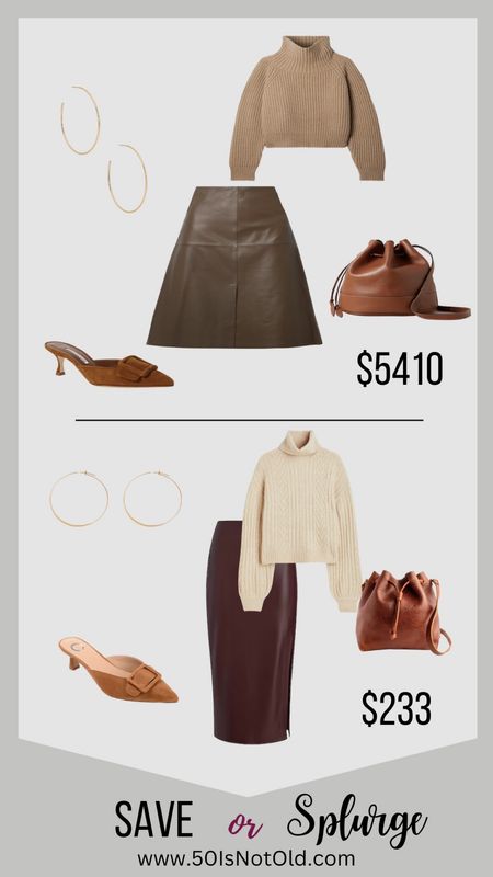 Save or Splurge. Why pay more. Get the look for less  