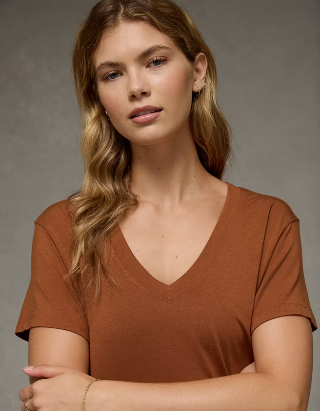 AE Soft & Sexy V-Neck T-Shirt | American Eagle Outfitters (US & CA)