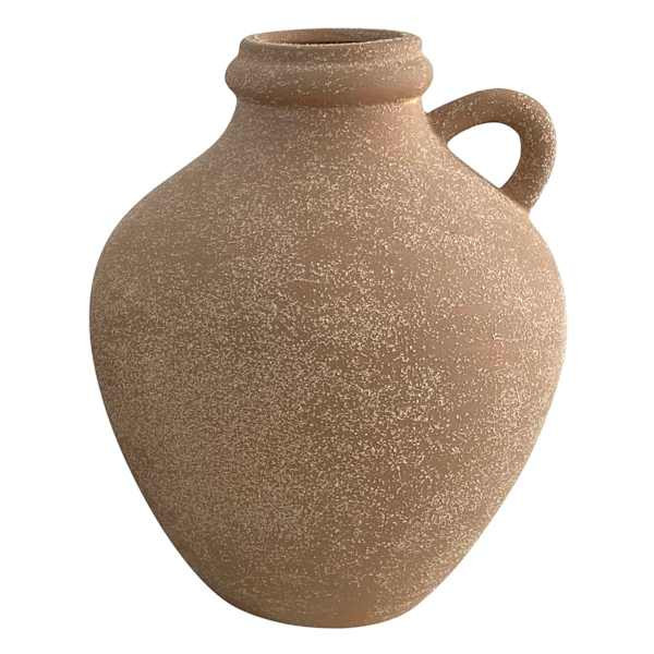 Neutral Ceramic Vase, 9.4", sold by At Home | At Home