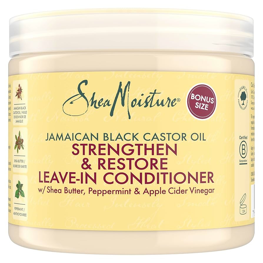 SheaMoisture Jamaican Black Castor Oil Strengthen & Restore Leave-In Conditioner no silicones or ... | Amazon (UK)