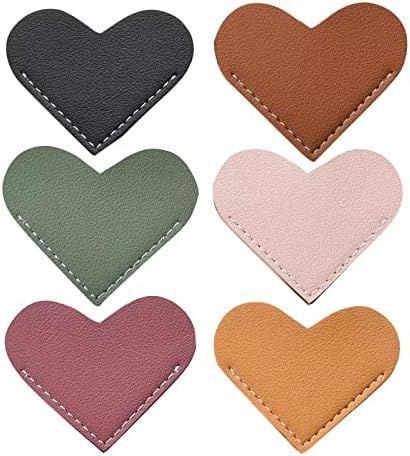 Amazon.com: Leather Heart Bookmark, Wayzton 6 Pcs Corner Page Book Marks for Women, Kids, Book Ac... | Amazon (US)