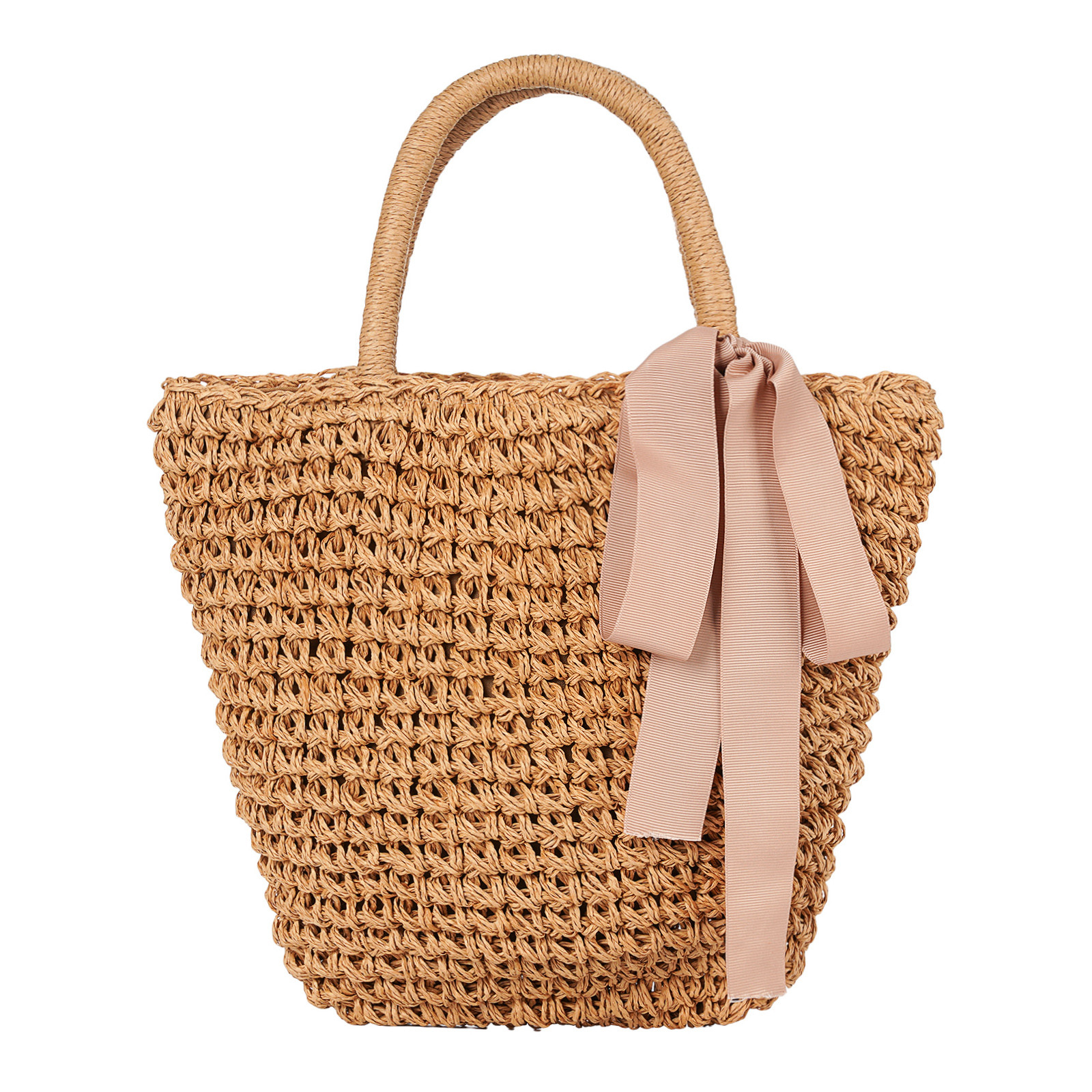 Straw Handbag for Women, Beach Weaving Shoulder Bag Outdoor Casual Cross Body Bag Top Handle Satc... | Walmart (US)