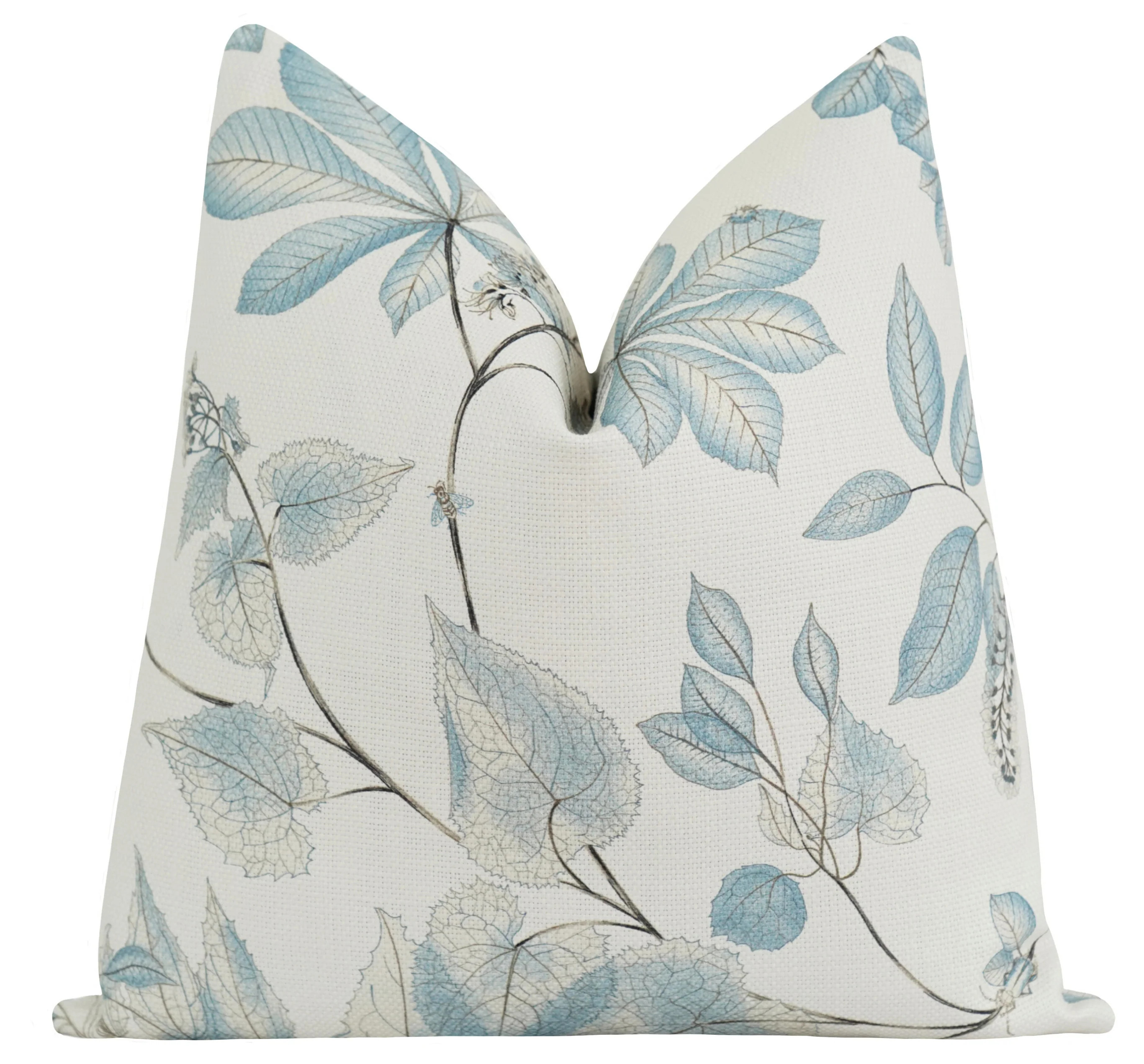 Ruppert Blue Foliage Pillow | Land of Pillows