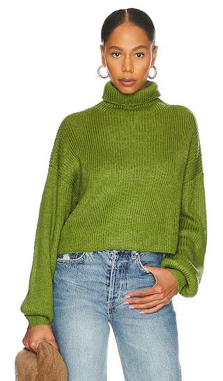 Madison Turtleneck Sweater in Green | Revolve Clothing (Global)