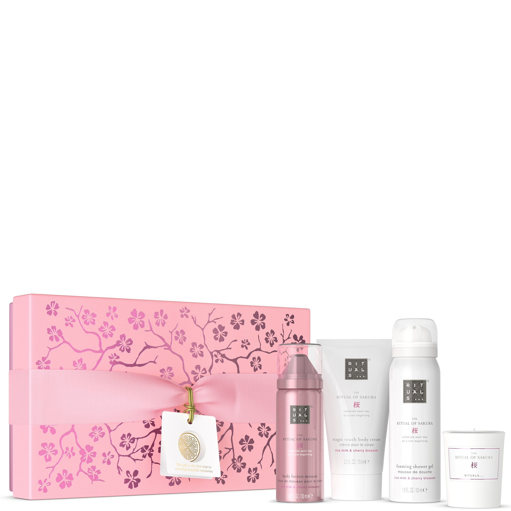 Rituals The Ritual of Sakura - Floral Cherry Blossom & Rice Milk - Small Bath and Body Gift Set |... | Look Fantastic (UK)