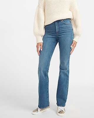 High Waisted Medium Wash Bootcut Jeans | Express