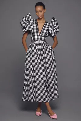 CeliaB Curazao Short-Sleeve V-Neck Midi Dress | Anthropologie (US)