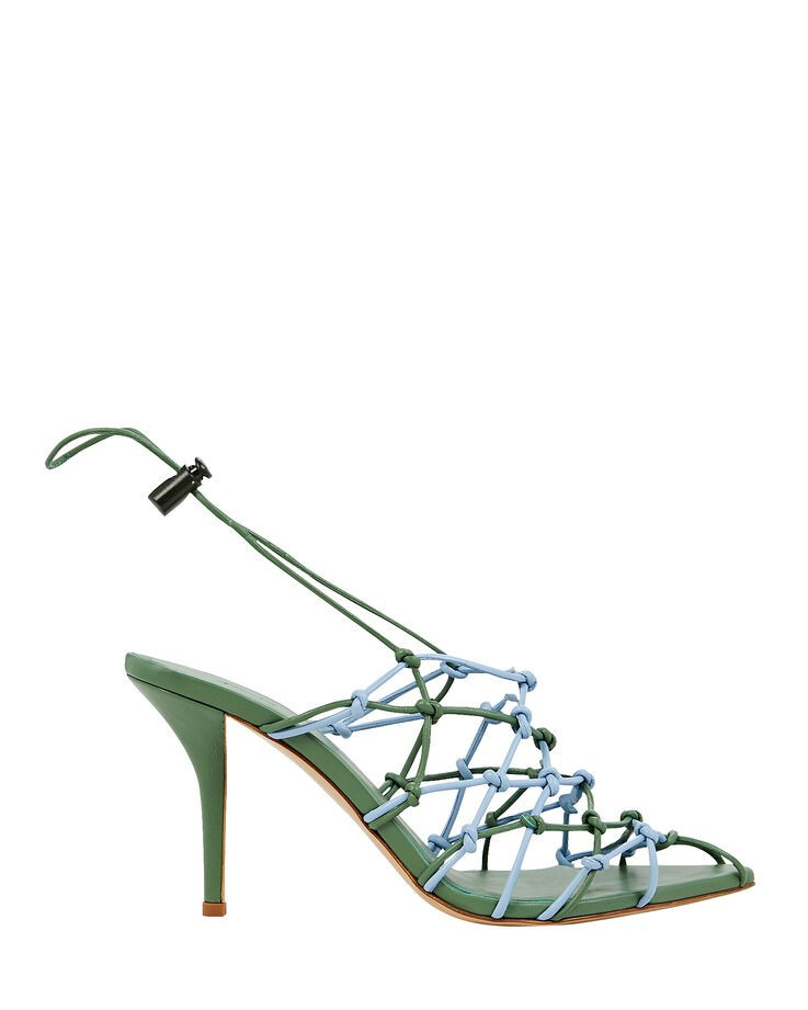 Two-Tone Caged Leather Sandals | INTERMIX
