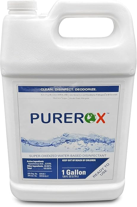 PUREROX disinfectant (1 gallon) Eliminate 99.9999% viruses, Norovirus, HIV, MRSA and fungi. PURER... | Amazon (US)