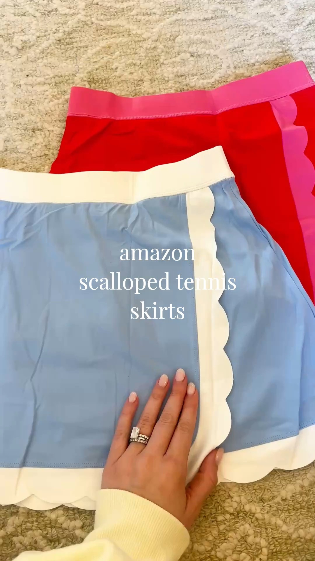 Look at this Amazon find! 😍 I cannot get over how cute these Amazon scalloped tennis skirts are. Reminds me so much of something from Anthropologie or Tuckernuck. The quality is amazing and they have sewn in shorts underneath! Pair these precious athletic skirts with any white or colored tank top for an easy look whether you’re running the kids around or running on the tennis court. Under $30 and comes in 6 adorable color ways.

#LTKActive #LTKootd #LTKSaleAlert