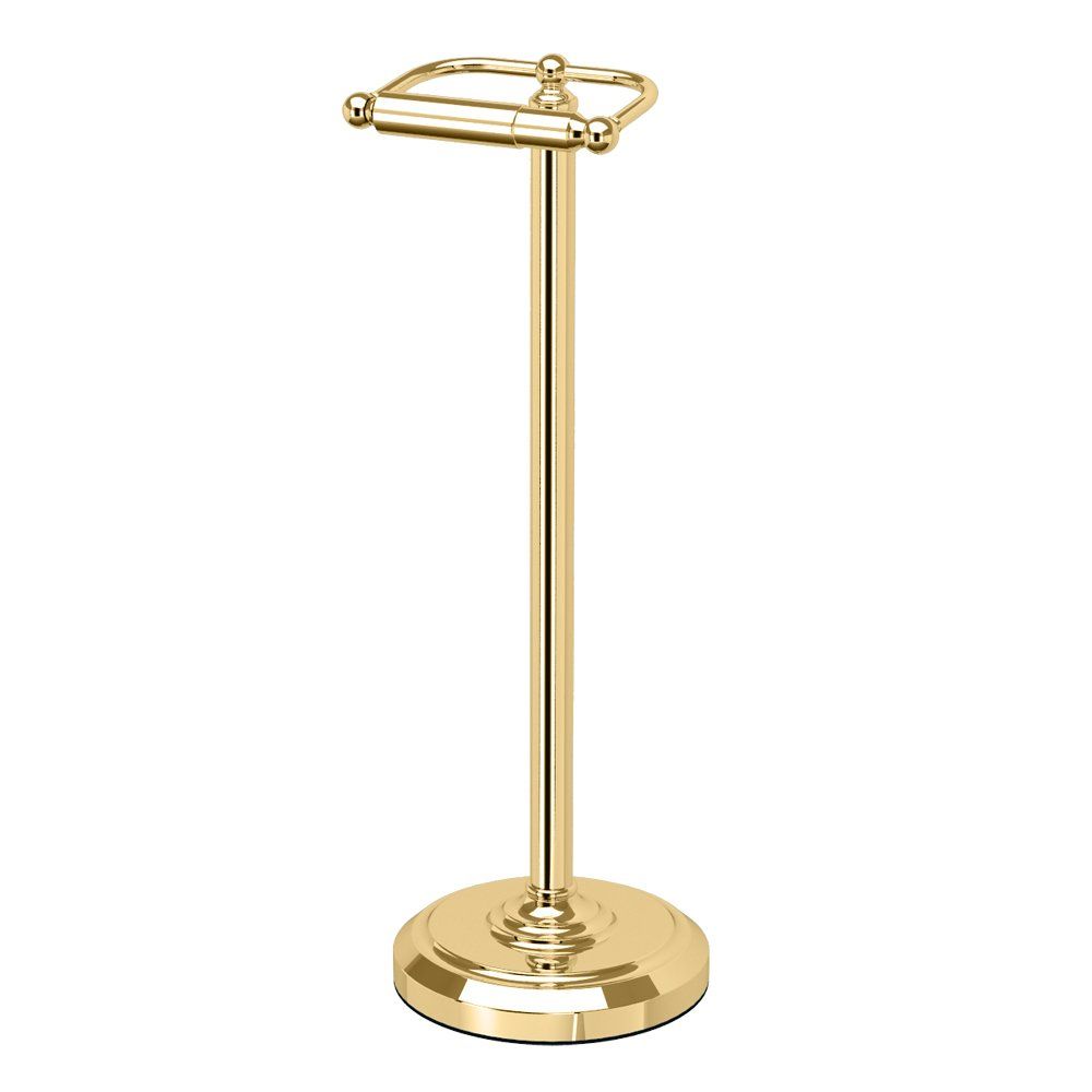 Gatco 1436 Pedestal Toilet Paper Holder, Polished Brass | Amazon (US)