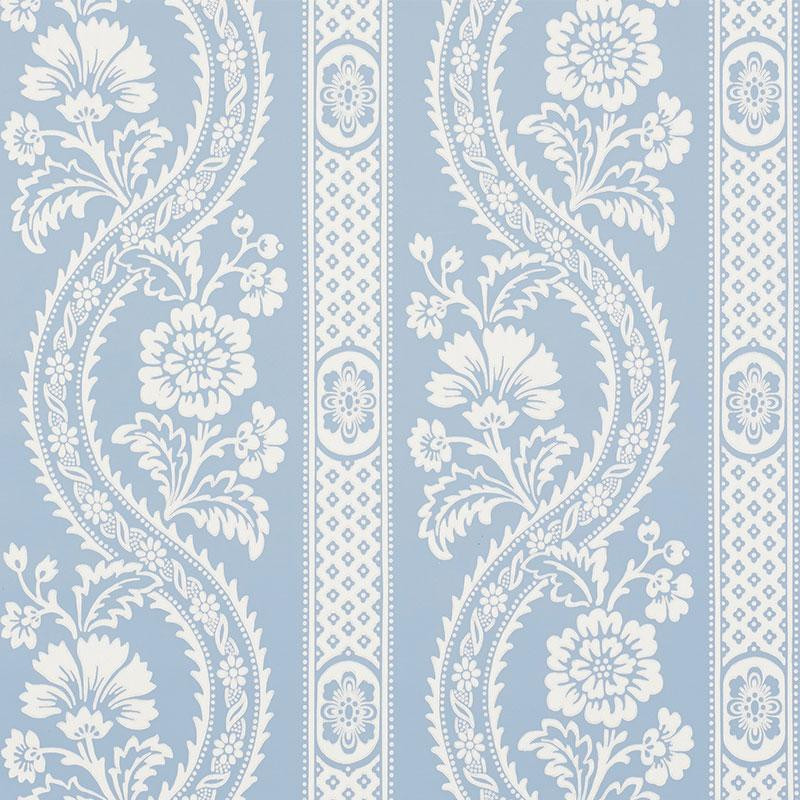 Schumacher Versailles Blue Wallpaper | DecoratorsBest