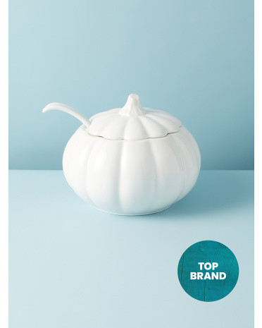 2pc 10x14 Ceramic Pumpkin Tureen With Ladle | HomeGoods