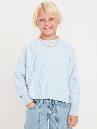 SoSoft Long-Sleeve Ribbed Sweater for Girls | Old Navy (US)
