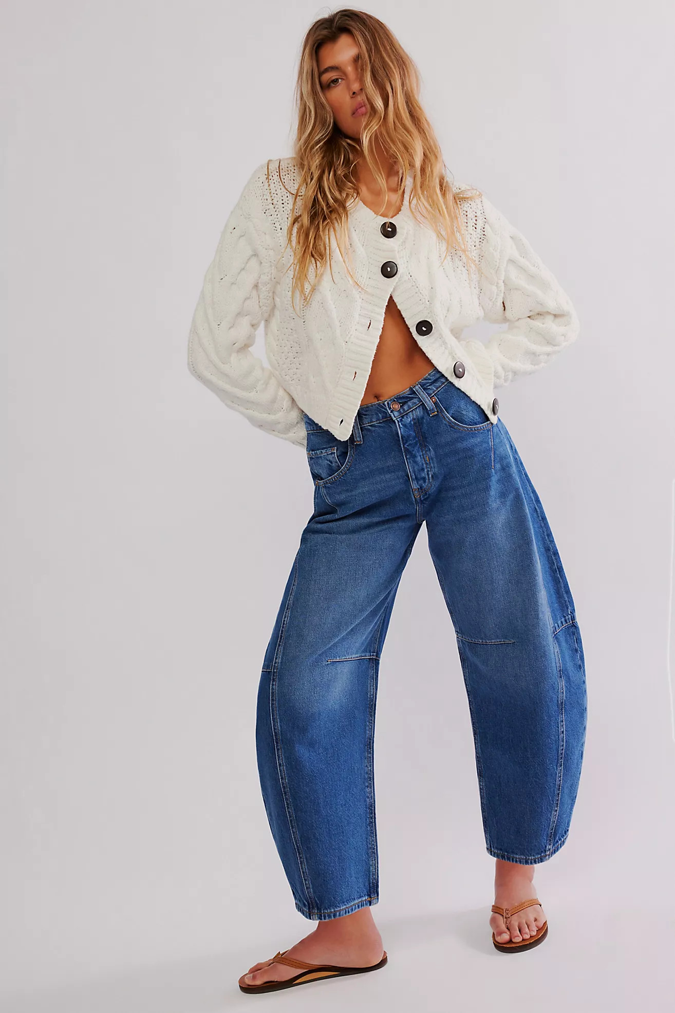 CRVY Venus Barrel Jeans | Free People (UK)