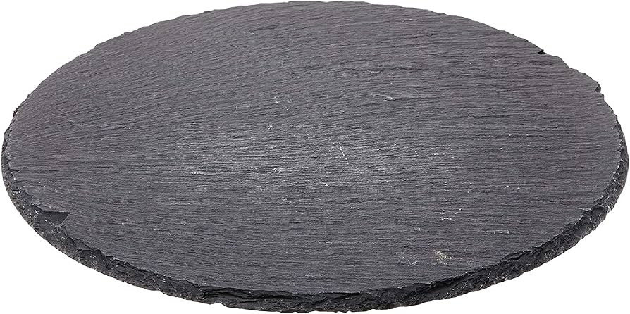 Cilio Slate Round Cheese Board, Natural Stone Tray for Serving Cheese, Charcuterie, Sushi, Appeti... | Amazon (US)