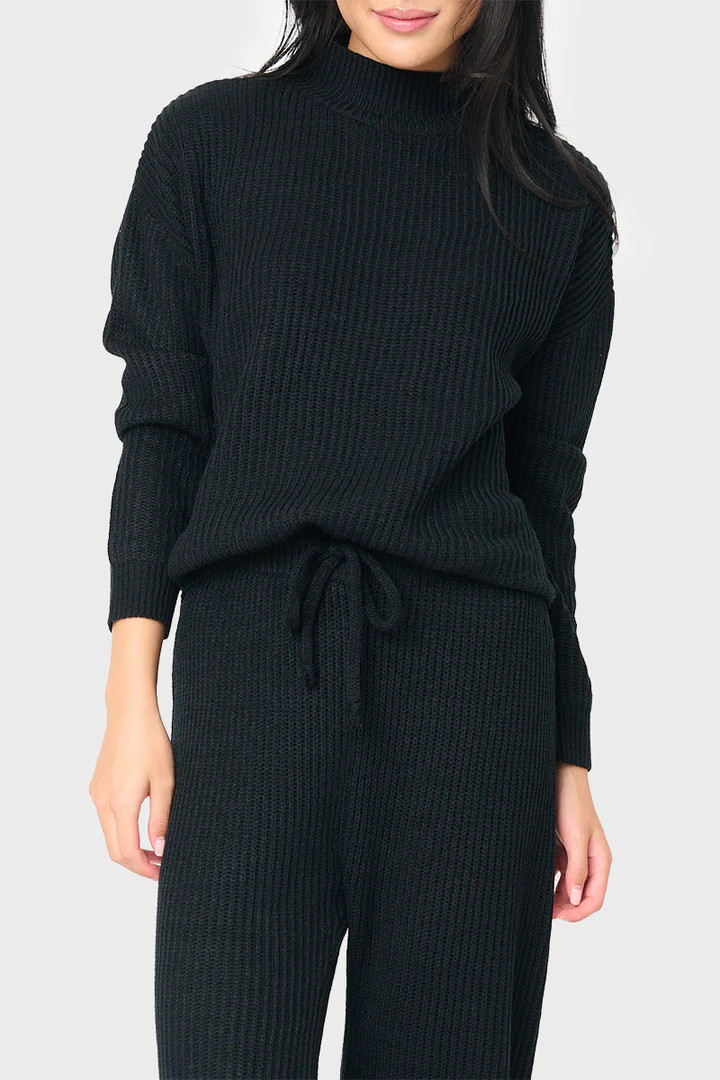 GIGI Funnel Neck Long Sleeve Cozy Ribbed Sweater | Gibson