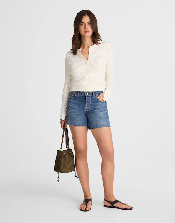 Pointelle-Stitch Cardigan | Madewell | Madewell