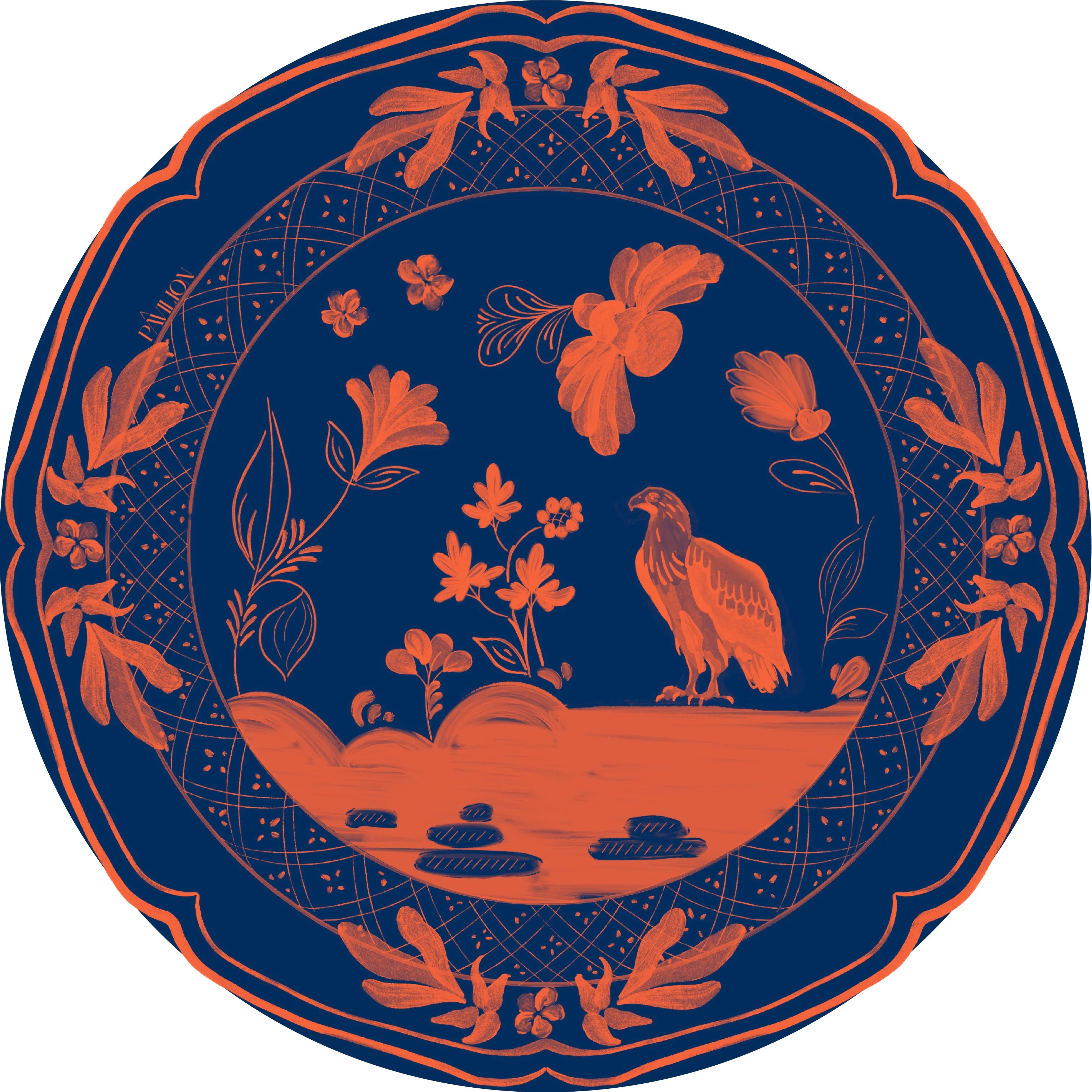 Lee Falconry Mini Hors d'oeuvre Collegiate Paper Plates - 50 pack | Pavilion Paper