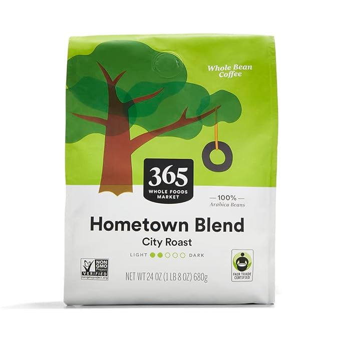 365 by Whole Foods Market, Coffee Hometown Blend Whole Bean, 24 Ounce | Amazon (US)
