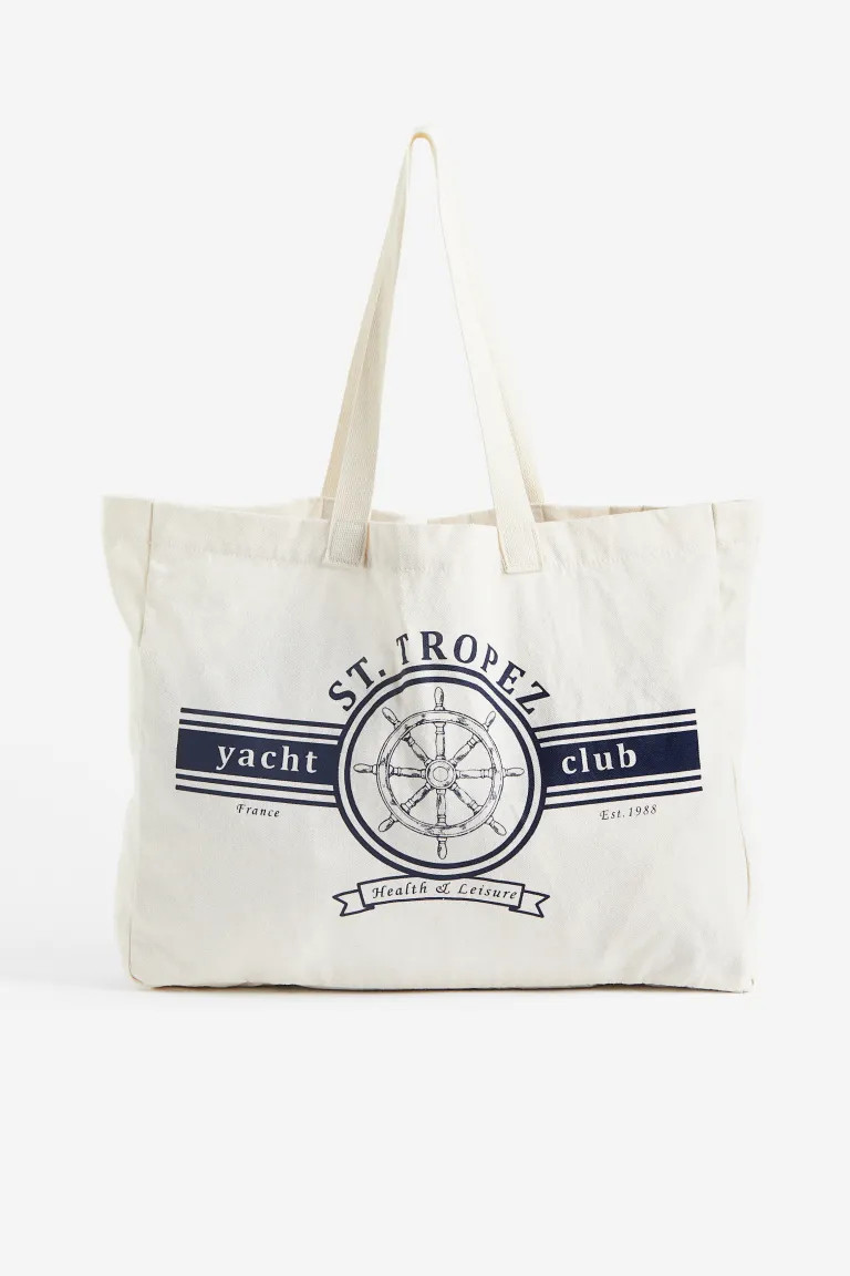 Bedruckter Shopper aus Canvas | H&M (DE, AT, CH, NL, FI)