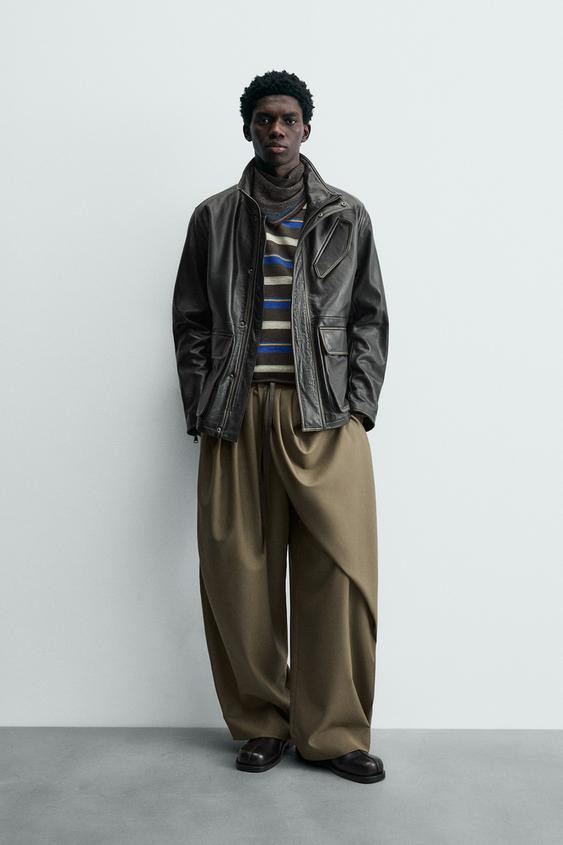 LEATHER POCKET JACKET | Zara US